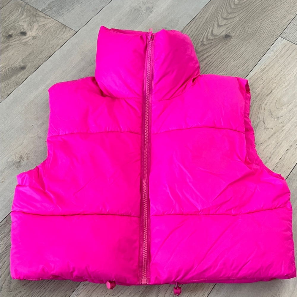 Womens Pink Puffer Vest